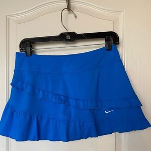 Nike Dri-fit blue ruffle tennis skirt